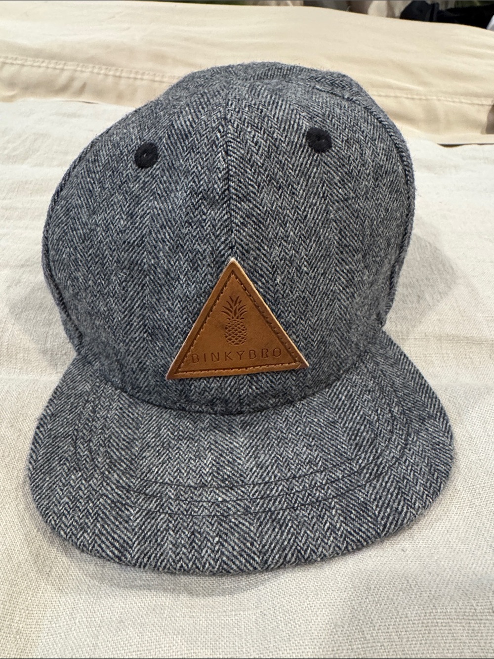 Toddler Binky Bro Grey Tweed Flat Brim Cap